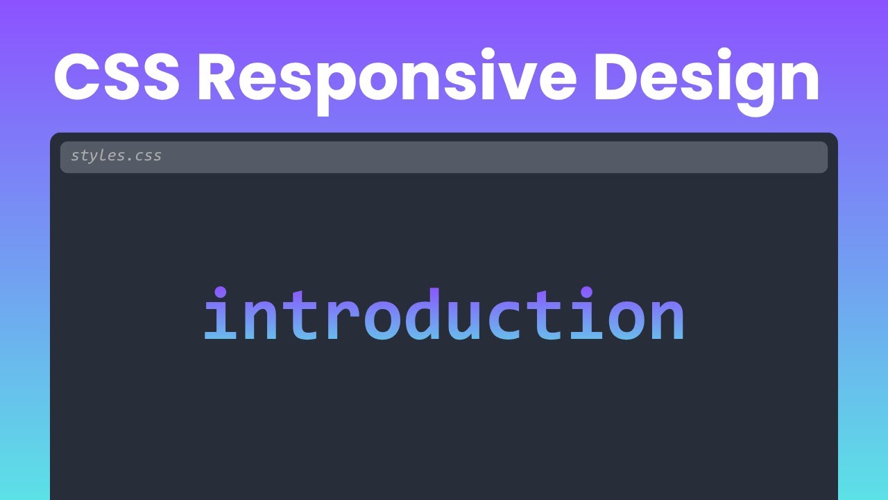 CSS Responsive Design Introduction 🔥 - YouTube