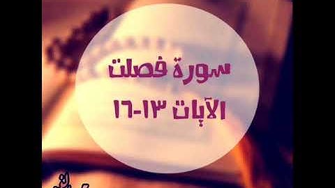 سورة فصلت 13 16