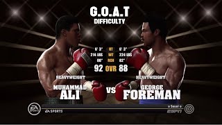 Muhammad Ali vs George Foreman | Fight Night Round 4 | G.O.A.T difficulty