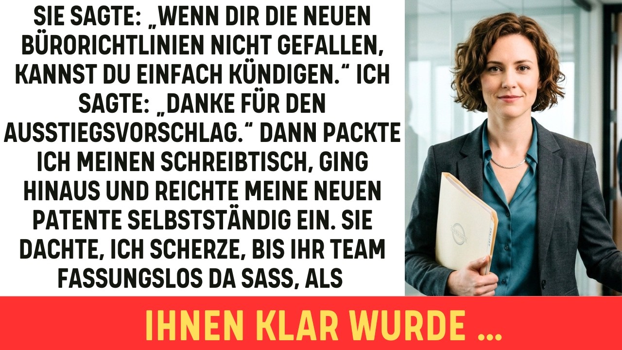 Meine Chefin sagte „Kündigen Sie“ – ich habe sie mit Patenten ausgetrickst ♟️ |#Firmenschach...