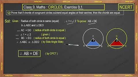 Q2 Ex 9.1 Class 9 Maths | Circles | NCERT Complete Explanation , CBSE, and Competition Exams