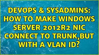 DevOps & SysAdmins: How to make Windows server 2012R2 NIC connect to trunk,but with a VLAN ID?