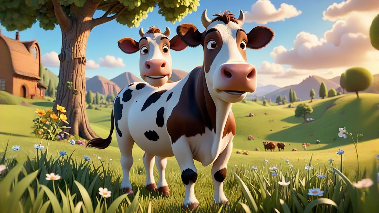 Coco Cow Eats Sweet Grass | Nature & Food Song for Kids | Nursery Rhymes and Learning Songs