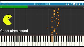 Pac-Man sound effects in Synthesia , MIDI art