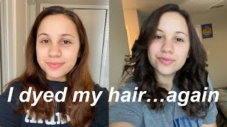 Dyeing my hair medium brown at home with Schwarzkopf box dye