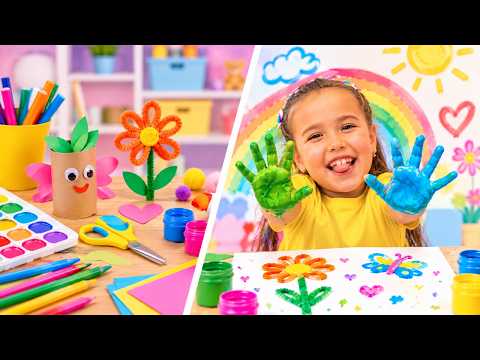 🎨 Easy Painting Tricks For Kids! ✨ Turn Simple Drawings Into Amazing Art! 🤩