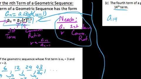 HPC 9.3.2,  Writing the rule for the nth term of a geometric sequence.