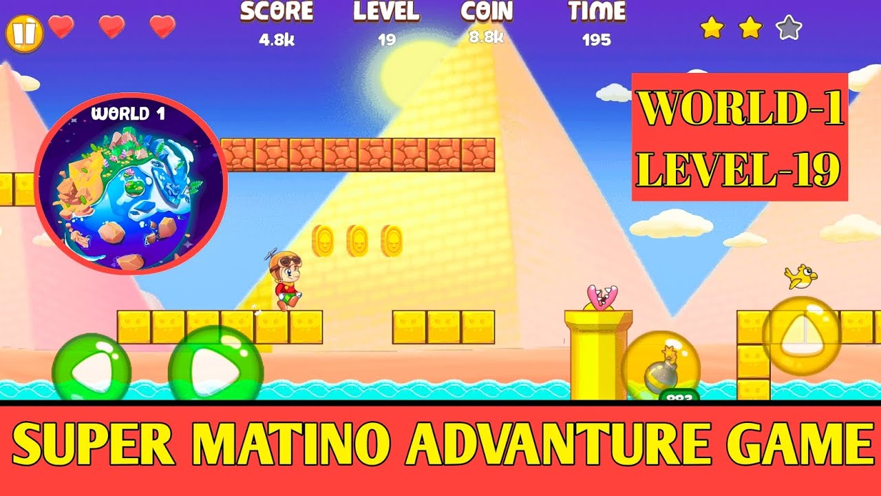 Super Matino World 1 Level 19 Childhoodgames Youtube