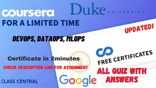 DevOps, DataOps, MLOps,(week-1-5) All Quiz Answers.#coursera #quiz #courseracourseanswers #courser