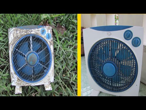 restoration of old box fan| Restoration Electric Fan - YouTube