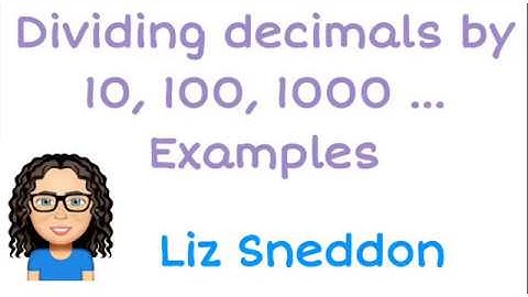 dividing decimals by multiples of 10