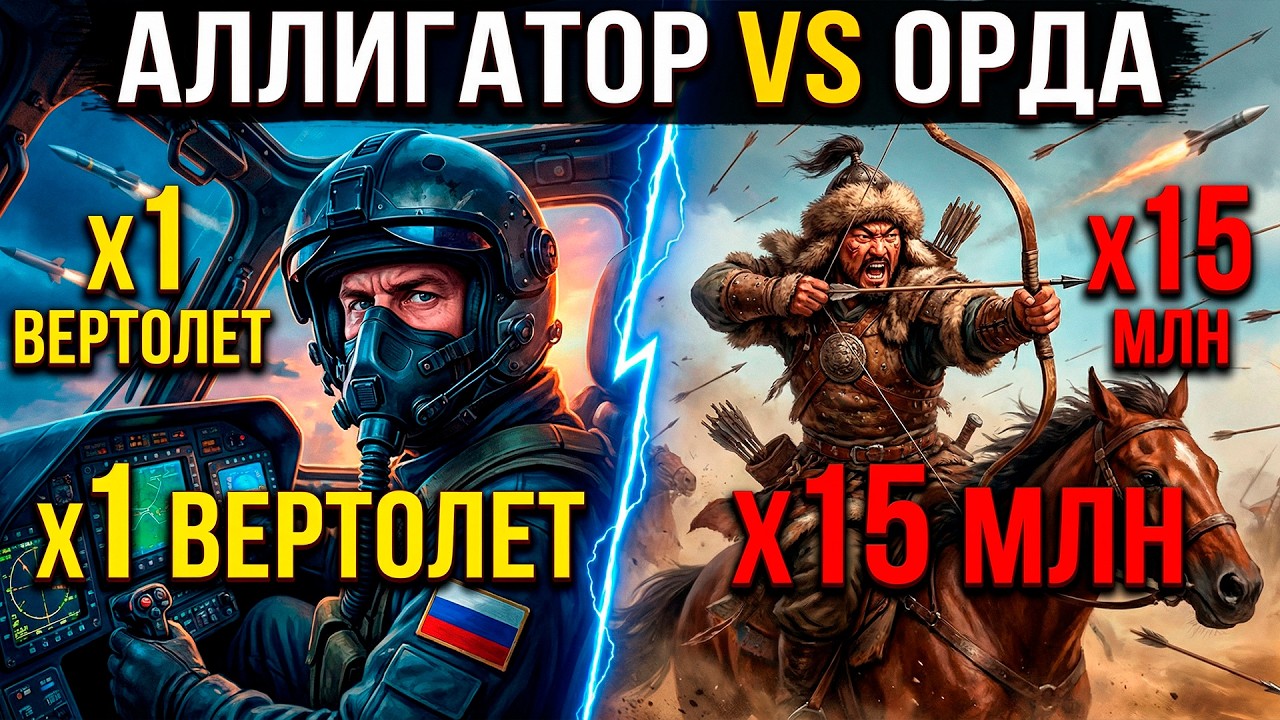 ЧТО ЕСЛИ 15 МИЛЛИОНОВ МОНГОЛОВ Чингисхана против ВЕРТОЛЕТОВ КА-52?