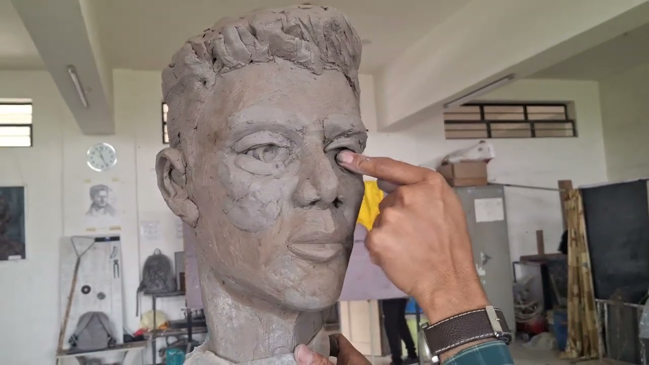 Realistic Clay Portrait Sculpture 😍  || clayportrait#claysculpture#clayart
