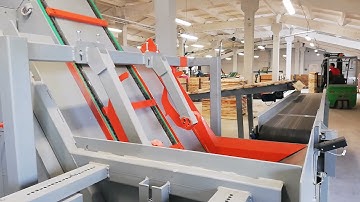 Short timber sorting and stacking