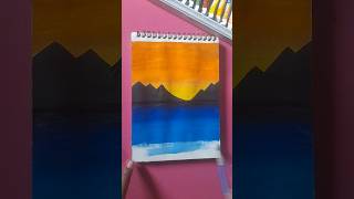 easy natural sun rise panting ideas 💡 ✨️ #short #shorts #shortvideo #art #aestheic #painting #paintp