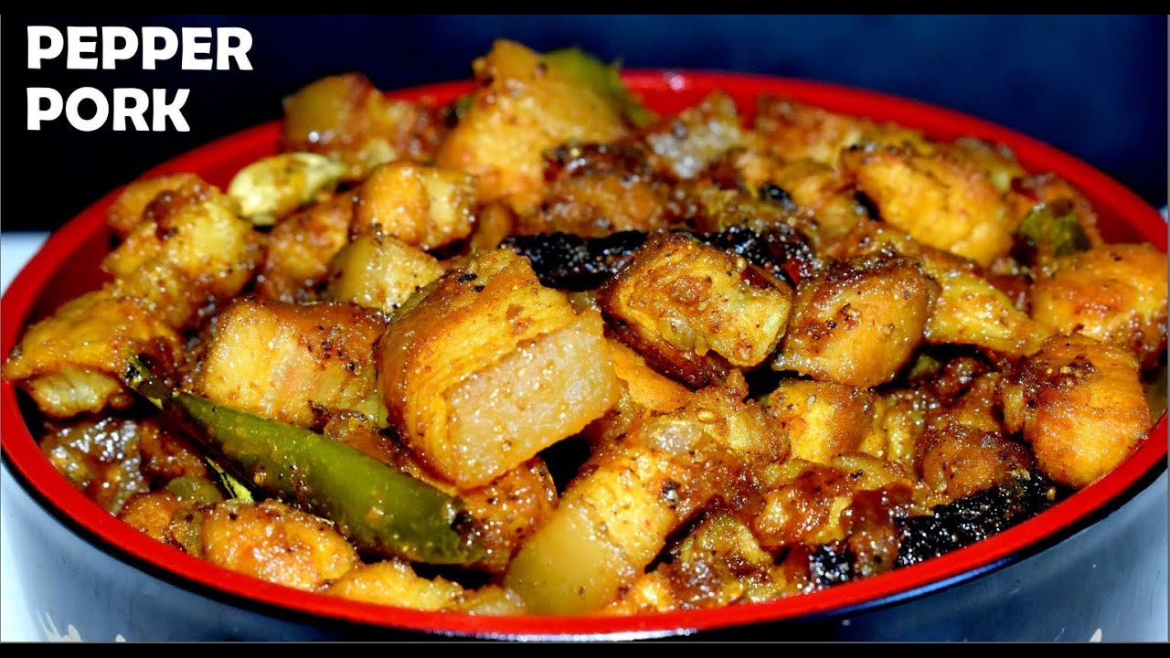 Pork Pepper Fry Pepper Pork pork pepper fry indian recipe Black