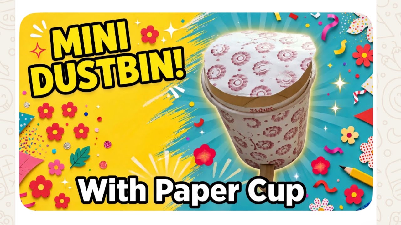 Paper Dusbin How to make paper cup dustbin| - YouTube