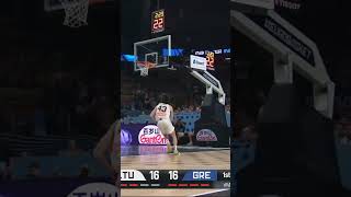 Greece Vs Lithuania Eurobasket 2025. Ignas Sargiūnas Steal And Dunk