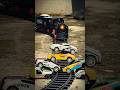 THE TRAIN HIT A WALL OF CARS #train #experiment #shorts