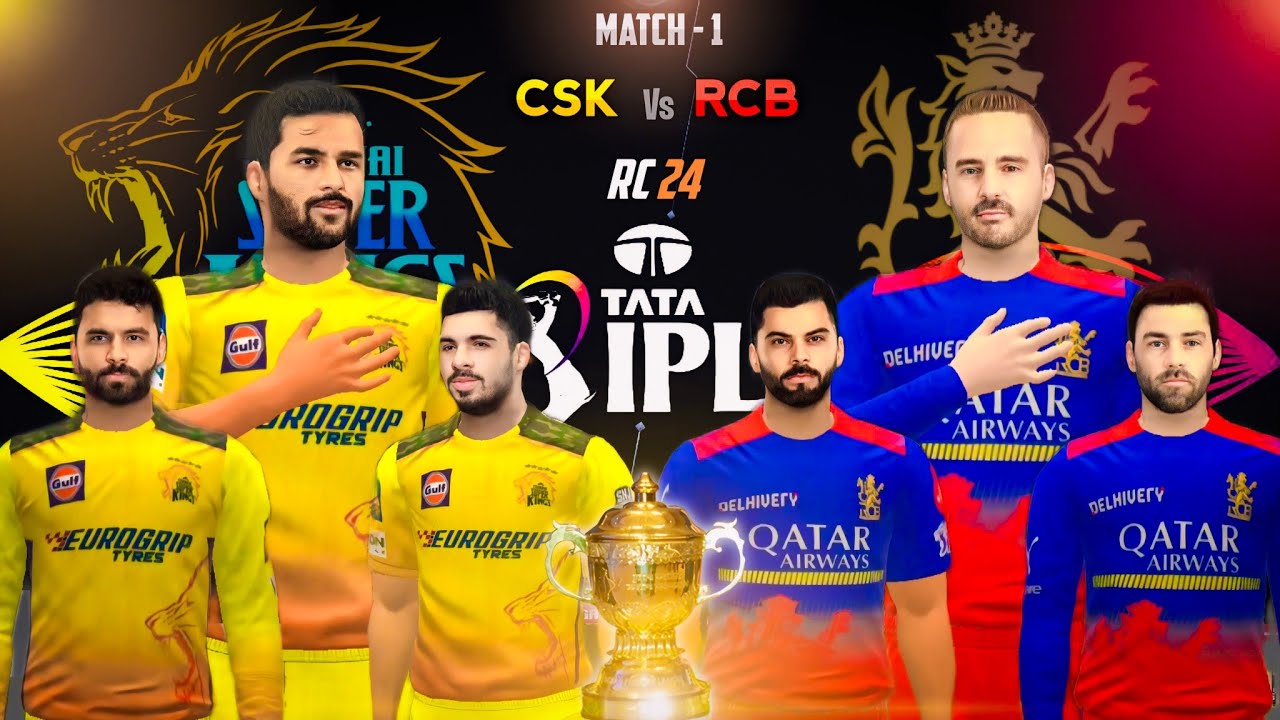 IPL 2024 in Quick Play Real Cricket™ 24 || CSK vs RCB || Match - 1 ...