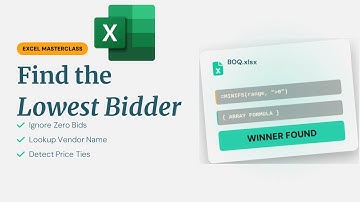 Automate Your Bid Comparison: Find Lowest Price, Supplier, and Flag Ties in Excel