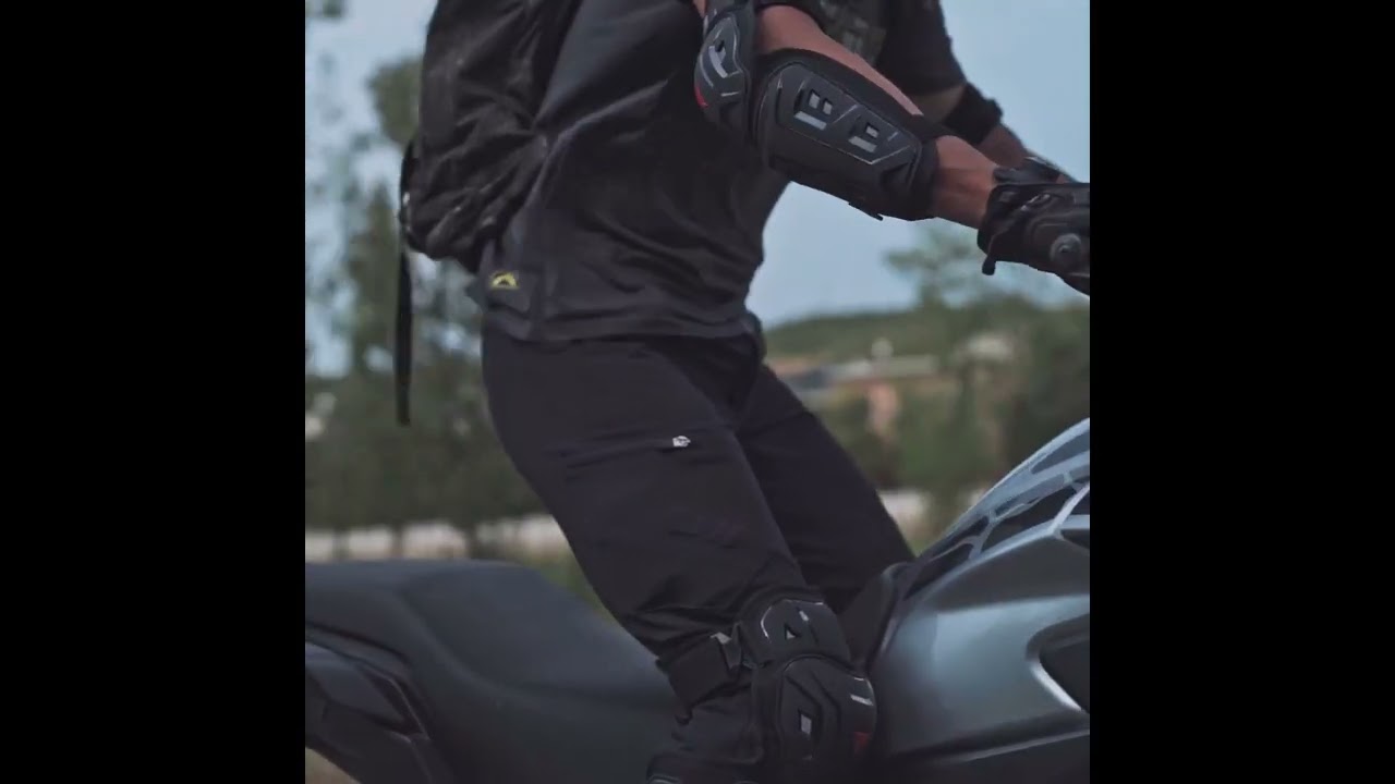 Set genunchiere si cotiere moto, adjustabile, ventilate, protectie Shell certificata CE,  Motowolf