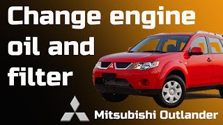 How to change engine oil and filter? Mitsubishi Outlander 2.0 DID - 2007 - 2013 - Bildilla Magasin 2010 Mitsubishi Outlander Oil Filter Location