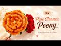 DIY Pipe Cleaner Peony Flower 🌸 Easy Handmade Chenille Flower Tutorial