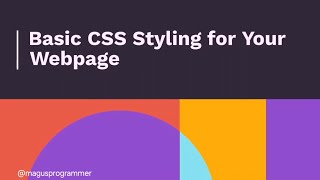 6. CSS Basics