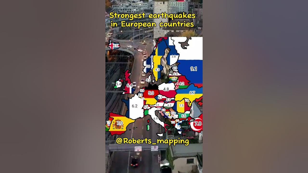 Strongest earthquakes in europe