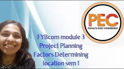 Factors determining location II FYBCOM II sem 1 II MODULE 3