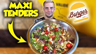 JE MANGE une SALADE XXL blindée de TENDERS !! + 2 KG !