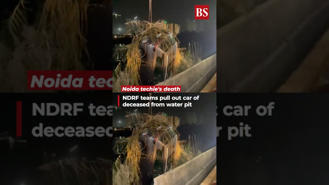 Noida techie's death: NDRF teams pull out car of deceased from water pit 