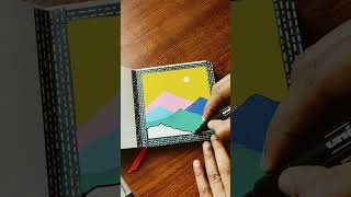 easy sketchbook drawing with posca acrylic markers #acrylic #howtouse #poscamarker #posca