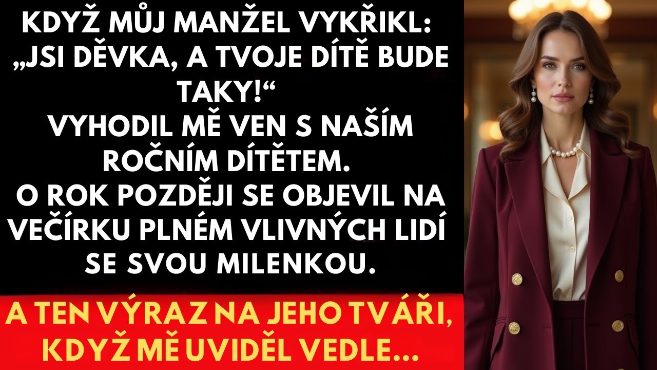 „Jsi děvka, a tvoje dítě bude taky!“ vykřikl můj manžel a vyhodil nás ven. O rok později…