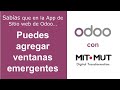 Agregar ventanas emergentes con el Sitio web de Odoo