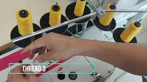 How to thread Bruce X5s 5 threads Overlock Edging Industrial Machine?