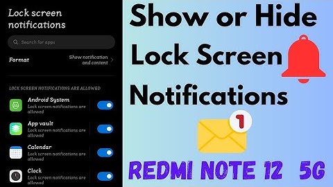 How to Show or Hide Lock Screen Notification in Redmi Note 12 5G