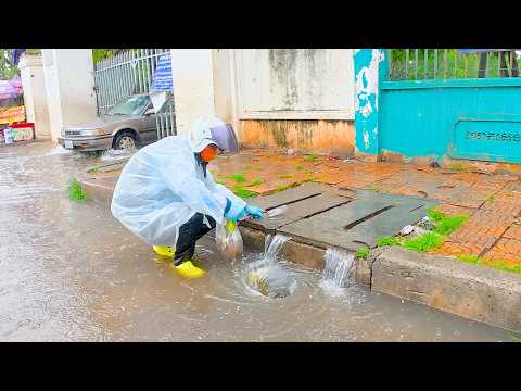 Giant Drain Clog Removed! The Water Comes Back Strong