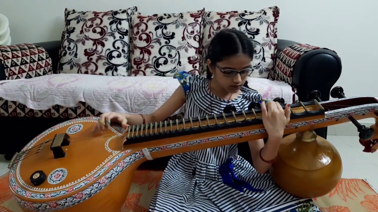 Maha Ganapathim song  on veena