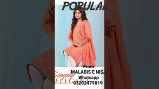 popular 2pcs shirts duppta lawn collection from MALABIS E NISA