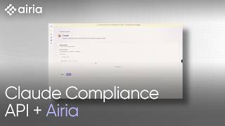 Claude Compliance API + Airia | Secure, Governed AI at Scale