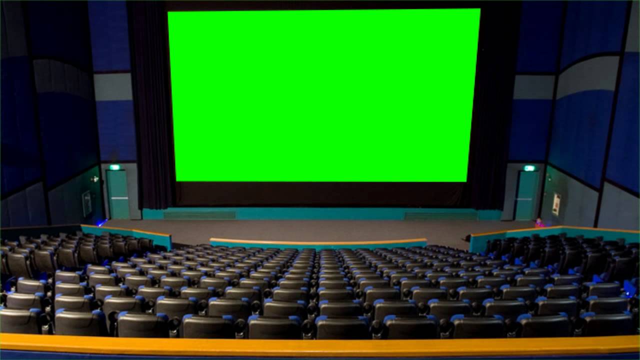 3d cinema theater hall in green screen free stock footage - YouTube