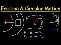 Static Friction, Centripetal Force, Circular Motion, Car Rounding Curve & Rotor Ride Physics Problem