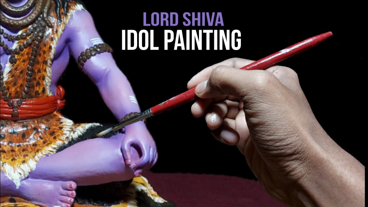 Lord Shiva Idol Painting [Part 2] |  Sculpture Painting | ArtofPS