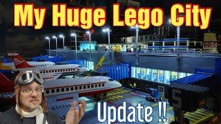 Huge Lego City Update With Lighted Airport !!! June 2021