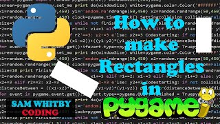 How to make Rectangles in Pygame