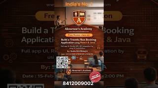 Build a Bus Booking App in 2 Hours | React + Java Masterclass | Free Live Session#internshipprogram