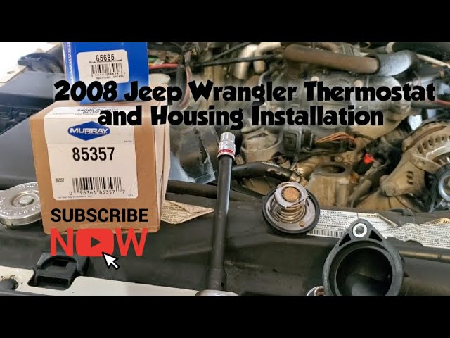 How to: Install New Thermostat and Housing 2008 Jeep Wrangler - YouTube