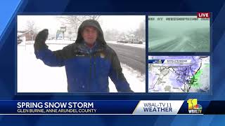 Is Dave in the eye of the snow storm in Anne Arundel County? screenshot 4